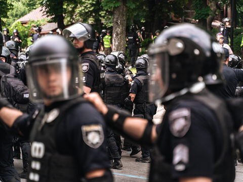 Polizeibeamte im Einsatz